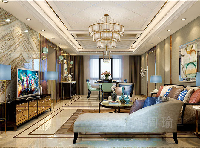 亚洲老头一级黄色录像世纪江尚三室两厅168平装修设计效果欣赏